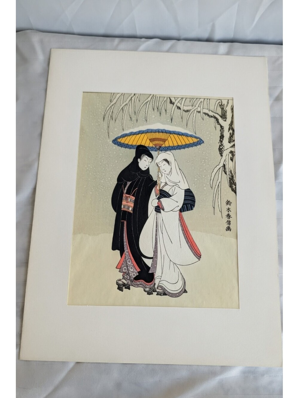 Vintage Suzuki Harunobu Woodblock Print Set 2 Tokyo Series Japanese Ukiyo-e Foli